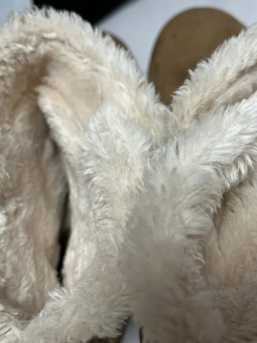 G by Guess Tan Faux Fur Quilted Boots Rhinestone Buckle Size M8